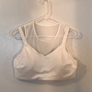 NWOT white sports bra athleta